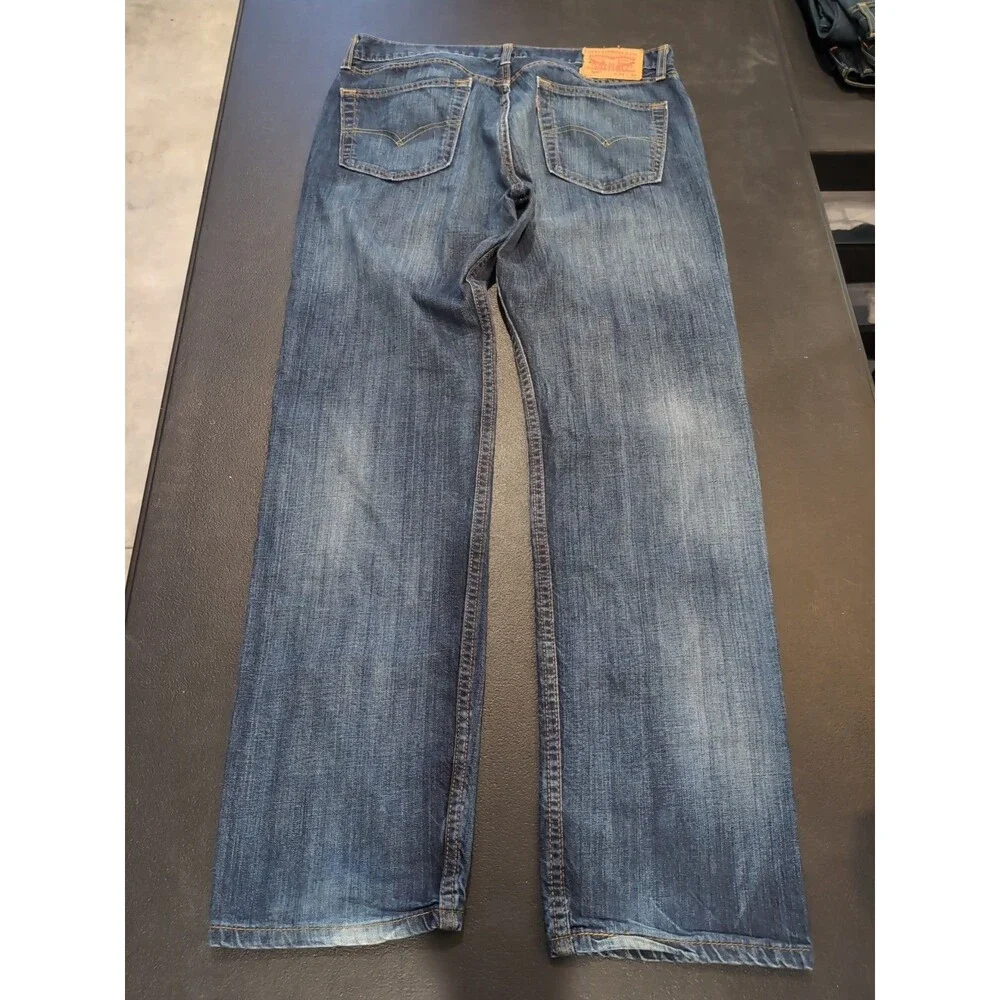 LEVI'S 505 BLUE DENIM STRAIGHT MEN'S SIZE 33 x 32   EUC